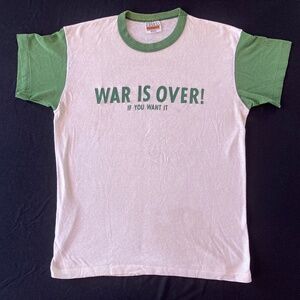 AUTHENTIC 1971 Vintage John Lennon Yoko Xmas Tee "WAR IS OVER IF YOU WANT IT"